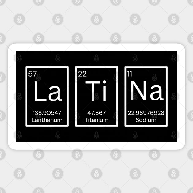 Latina Periodic Table Chemistry Elements Magnet by MakerMind8.2